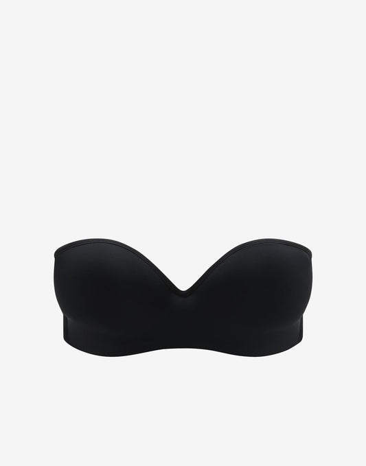 24/7® Classic Always Up Strapless Bra Noir Braelia - vue 1