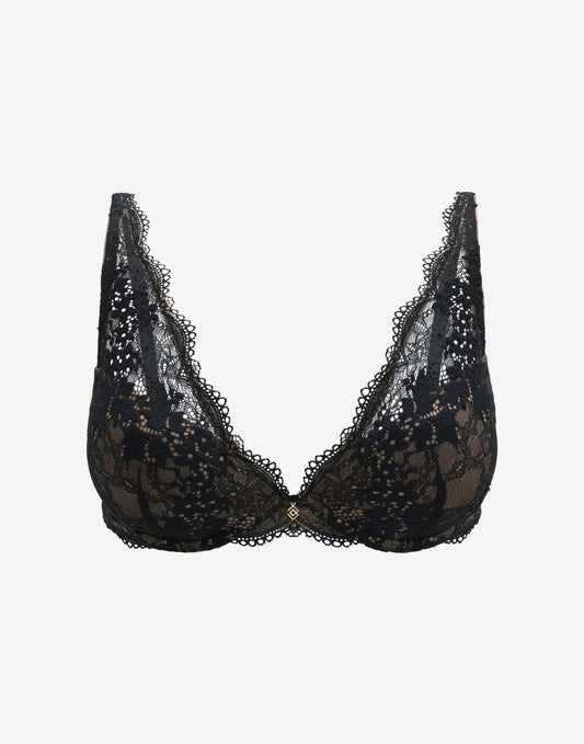 All Day Lace Uplift Plunge Bra Noir Braelia - vue 1