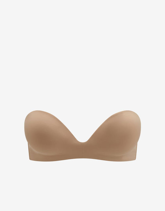 24/7® Classic Strapless Push-Up Bra Taupe Braelia - vue 1