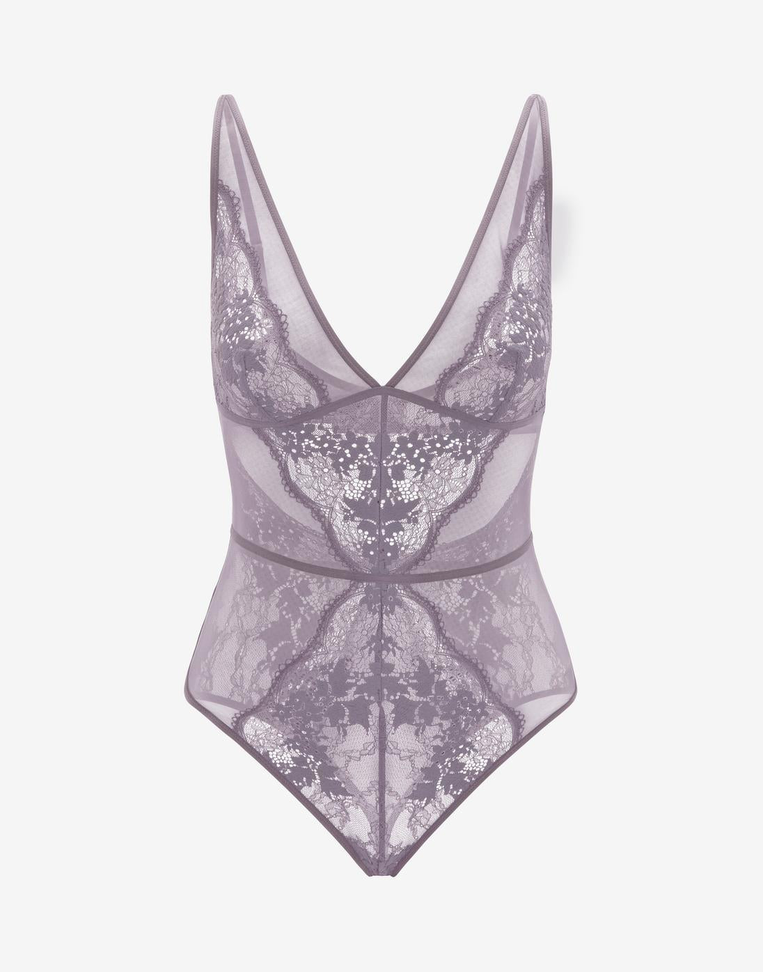 All Day Lace Unlined Bodysuit Lilas doux Braelia - vue 1