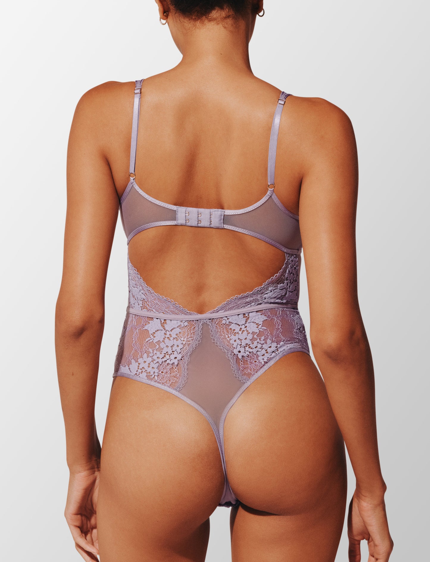 All Day Lace Unlined Bodysuit Lilas doux Braelia - vue 4