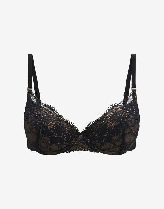 All Day Lace T-Shirt Bra Noir Braelia - vue 1