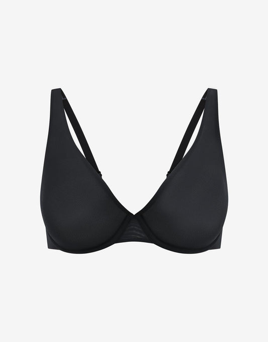 Bare Mesh Unlined Bra Noir Braelia - vue 1