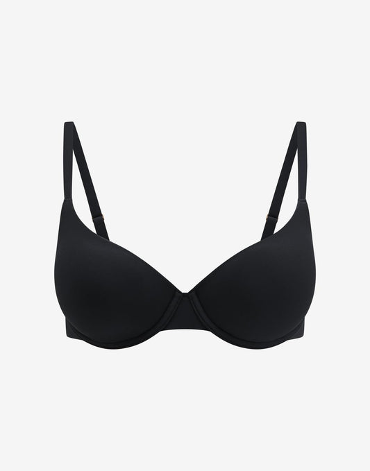 ComfortStretch Back Smoothing T-Shirt Bra Noir Braelia - vue 1