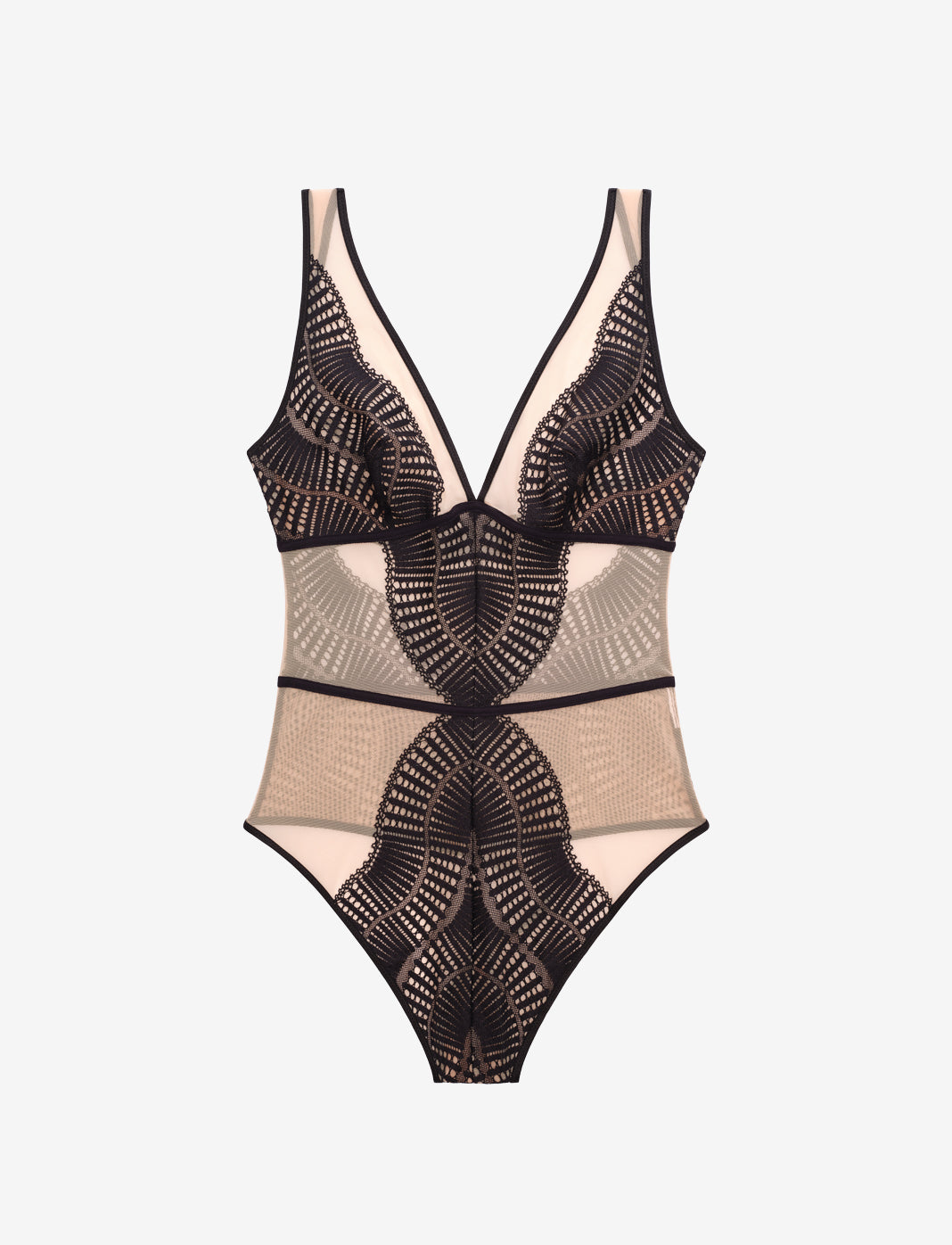 Fleur Lace Unlined Bodysuit Noir Braelia - vue 2