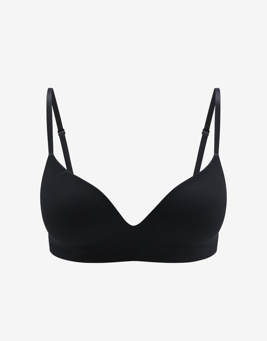 Zero Edge™  Wireless Push-Up Bra Noir Braelia - vue 1