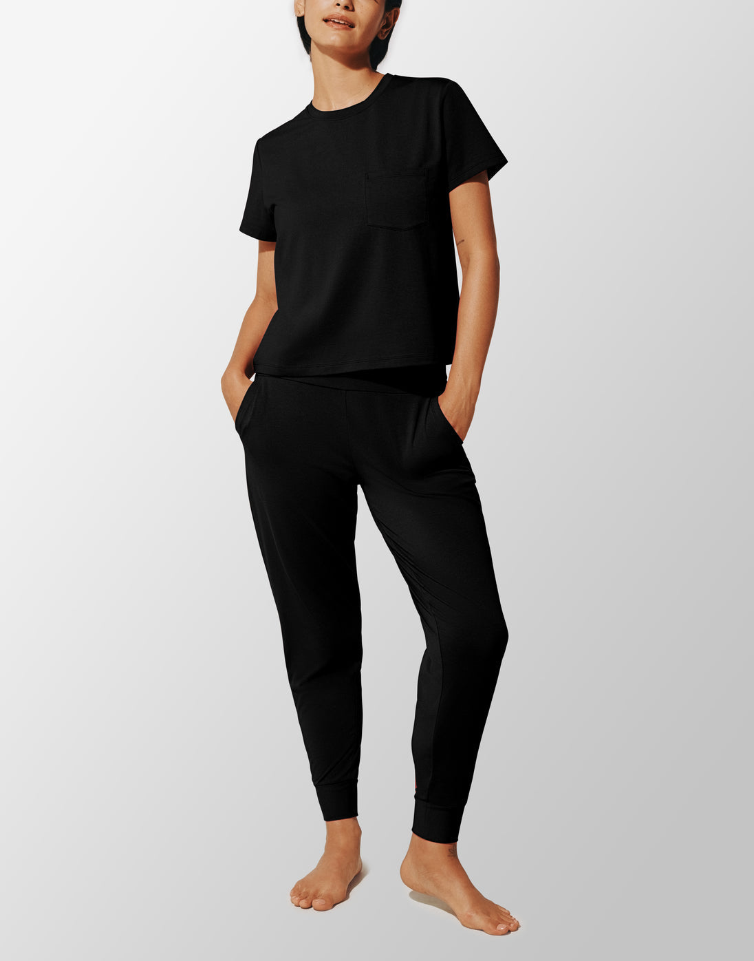 WonderKnit™  Pajama Set Noir Braelia - vue 1