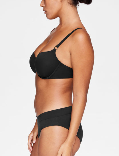 Swim Demi Cup Bikini Top Noir Braelia - vue 3