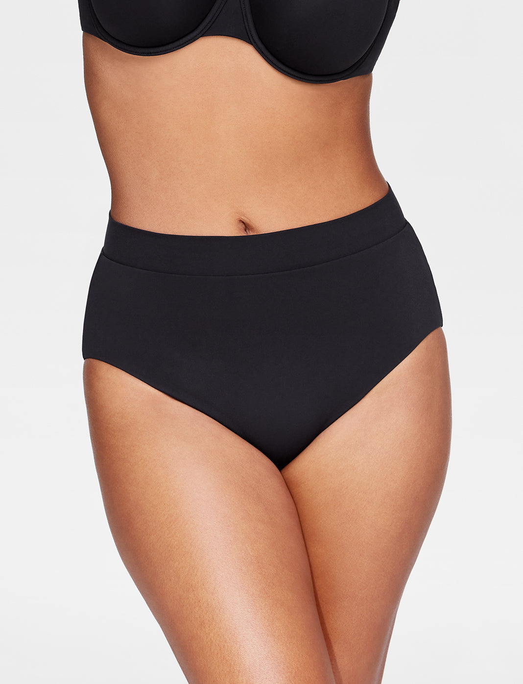 Swim High Waist Bikini Bottom Noir Braelia - vue 3