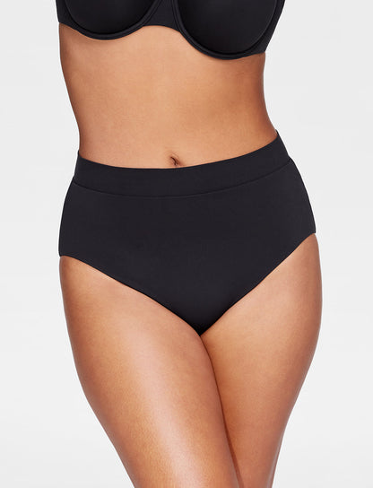 Swim High Waist Bikini Bottom Noir Braelia - vue 3