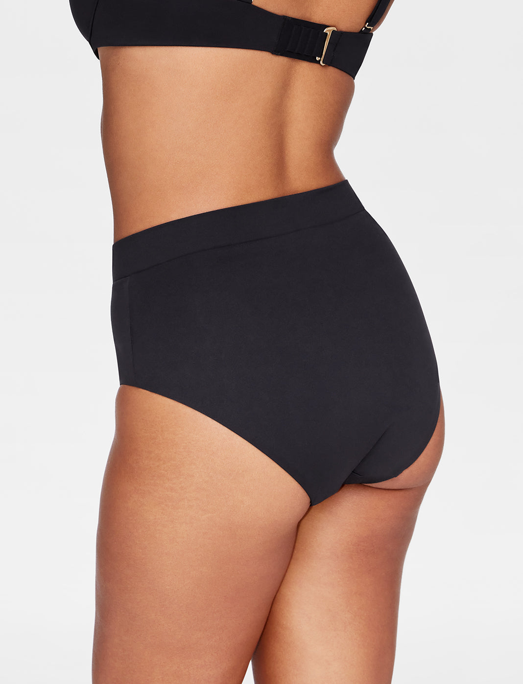 Swim High Waist Bikini Bottom Noir Braelia - vue 1
