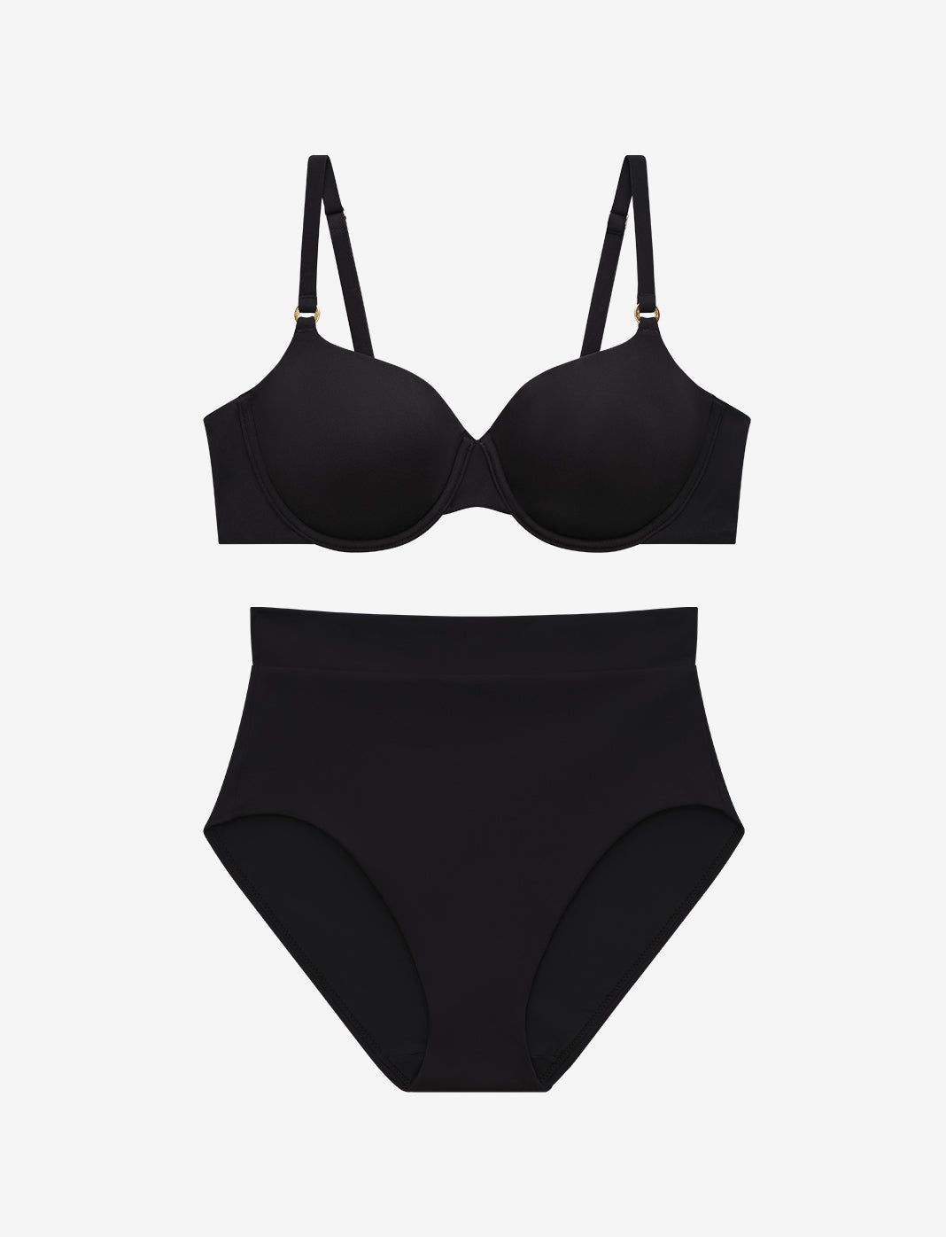 Swim High Waist Bikini Swim Set Noir Braelia - vue 1