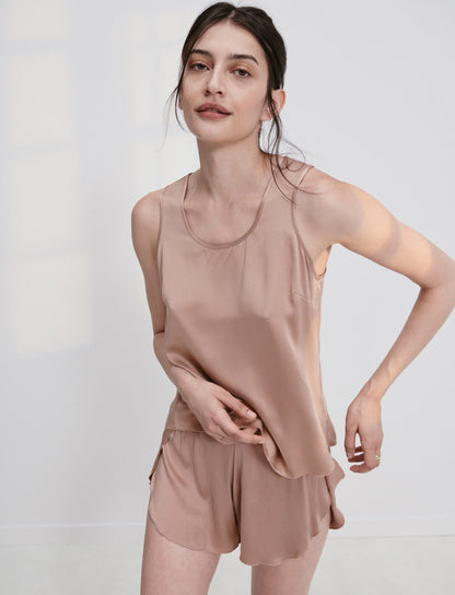 Washable Tank Silk Set Sable doré Braelia - vue 5